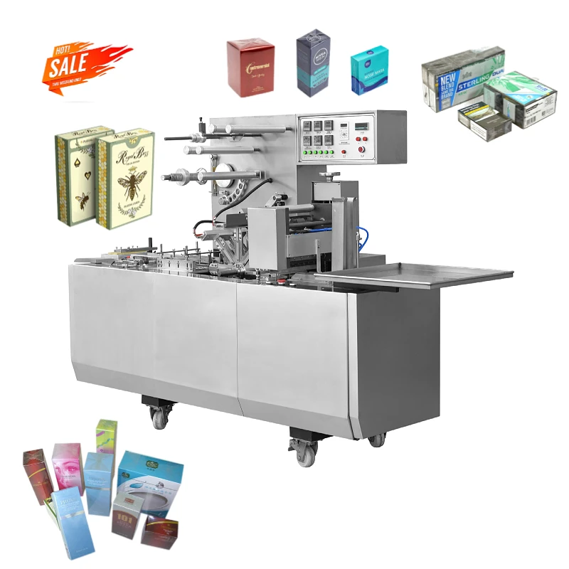 GOLDSEN Poker Perfume Condom Soap Cosmetic Box BOPP Film Wrapping Machine Automatic Biscuit Box Cellophane 3d Packing Machine