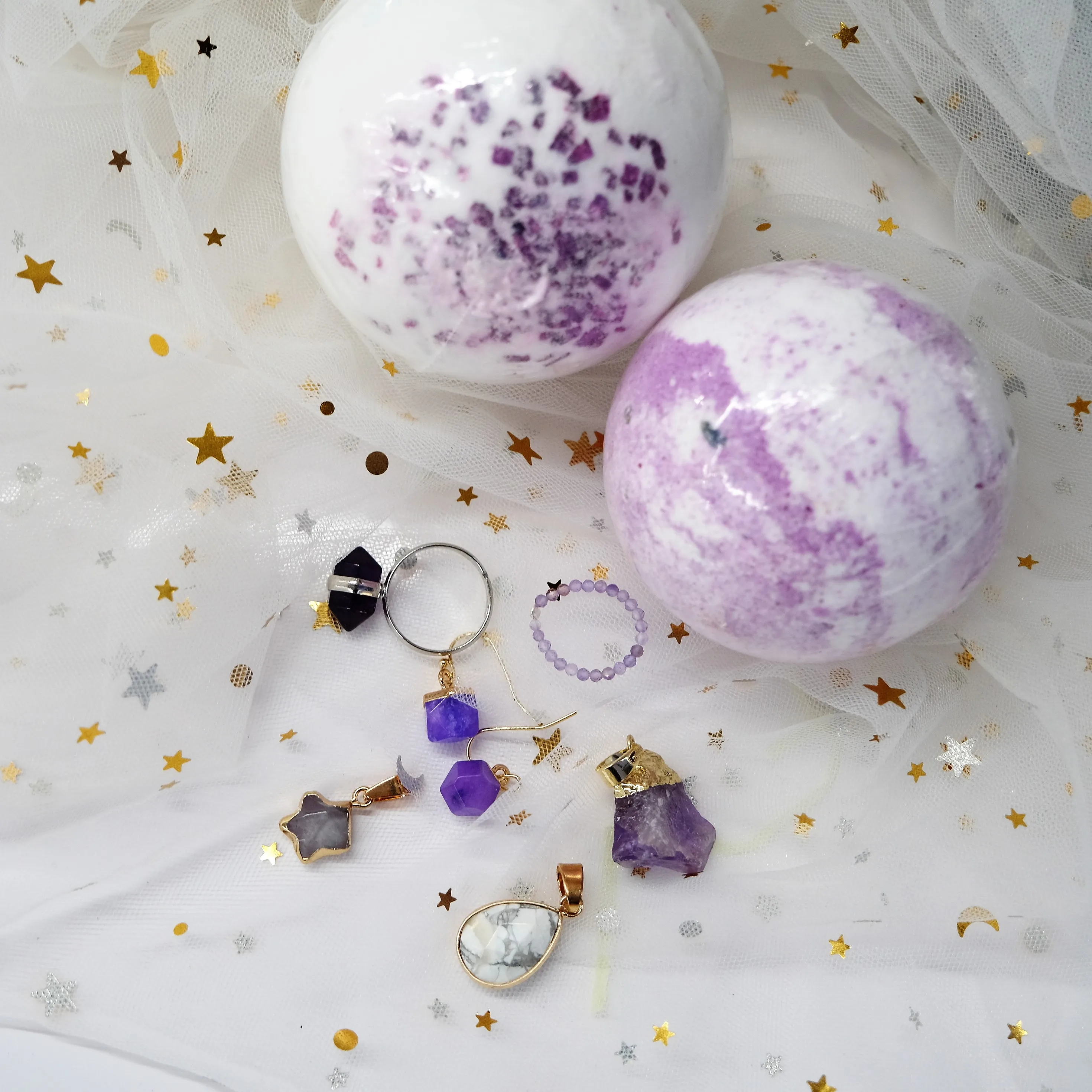 High Quality Wholesale With Jewelry Ring Earring Gift Mystery Boxes Crystal Bath Bombs