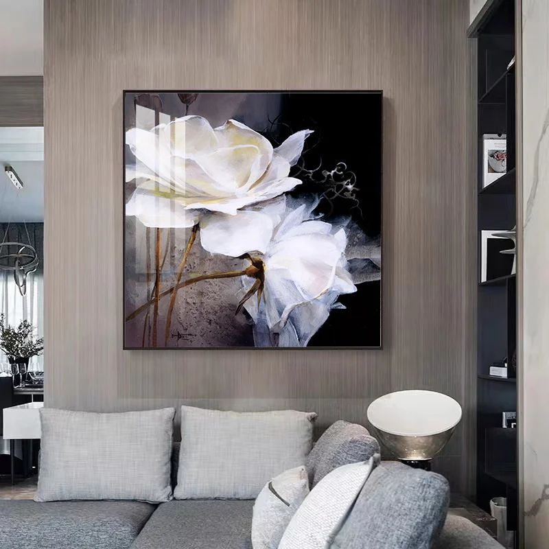 Modern Abstract Painting Luxury Home Decor Crystal Porcelain Wall Painting Canvas Wall Art Prints Decorative Painting