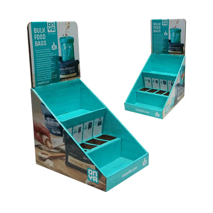 POS table tray cardboard display rack bottles countertop corrugated retail display box packaging