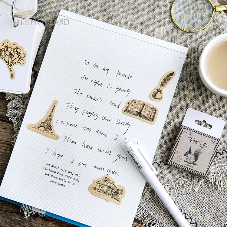 owl stickers various postage stamp label stickers