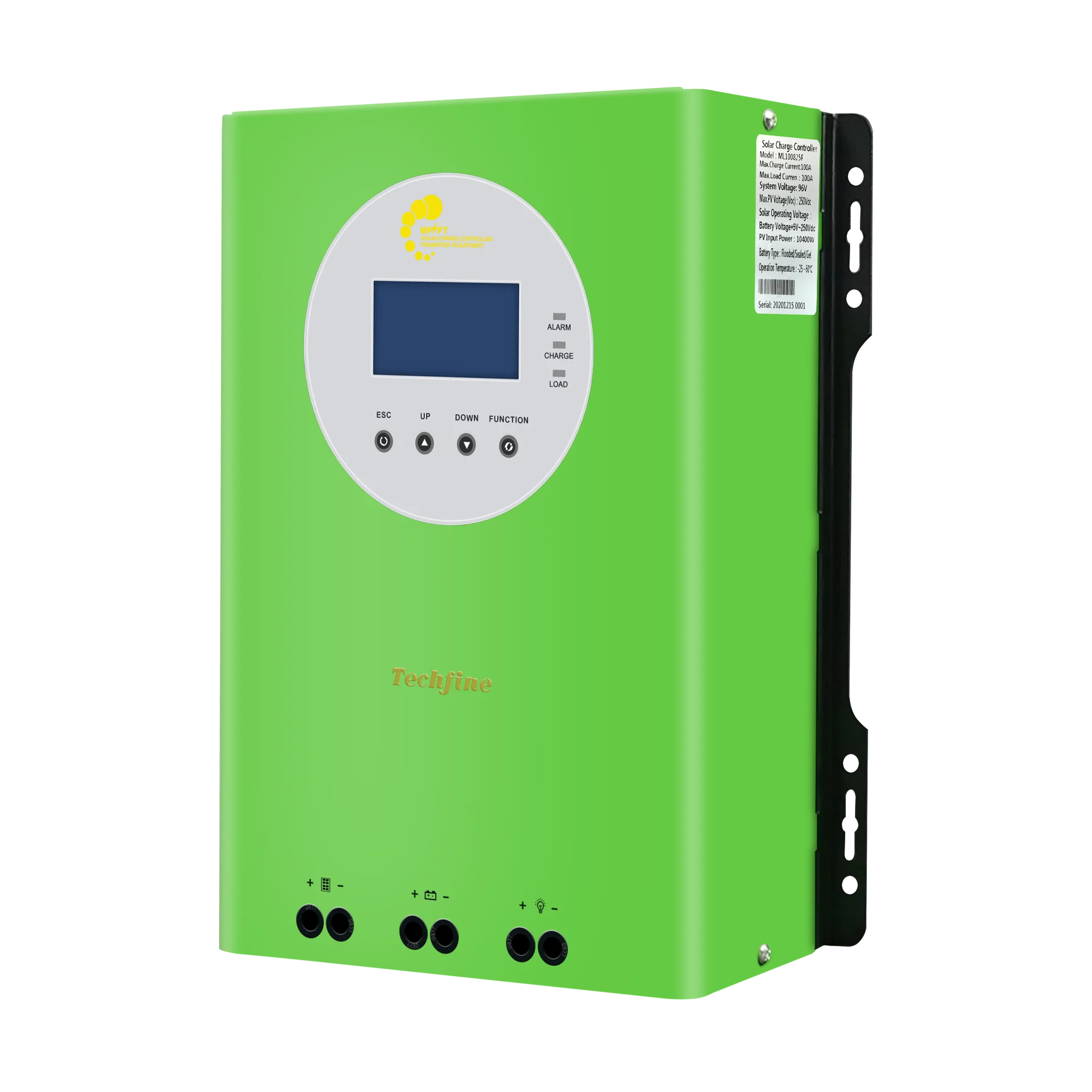 Techfine настенного монтажа 12V 24V 48V 100A автоматическая Настройка со слежением за максимальной точкой мощности солнечное зарядное устройство