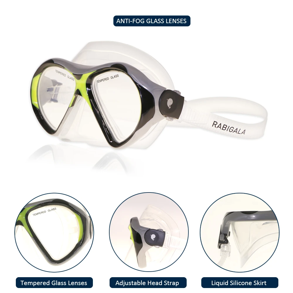 Professional diving equipment Tempered Glass Lens Ultra Low Volume mask Freediving Scuba Diving Mask