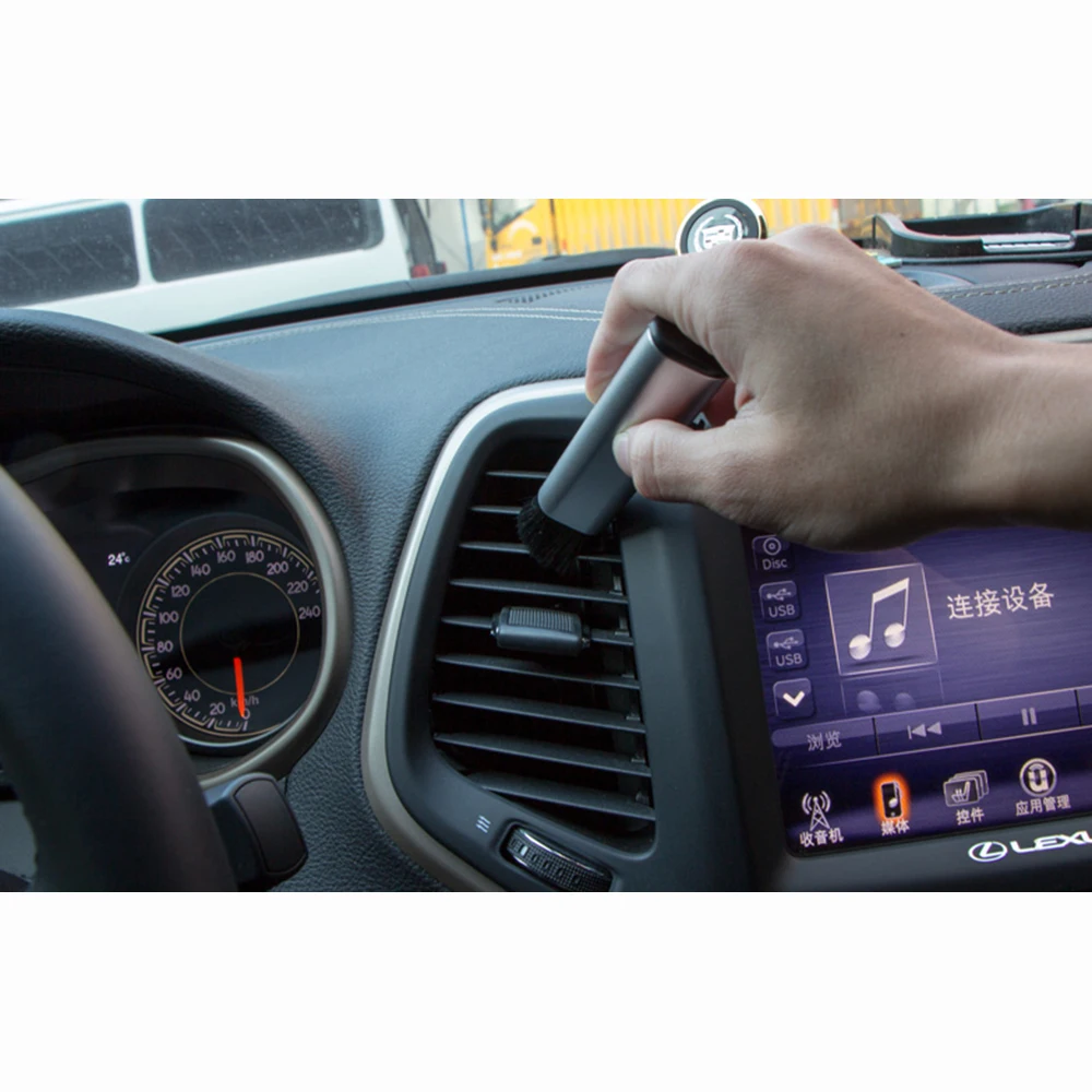 Car Wash Brush Extendable Ice Scraper Snow Foam Sponge Brush soft bristle dashboard soft hog boar hair car detailing brush