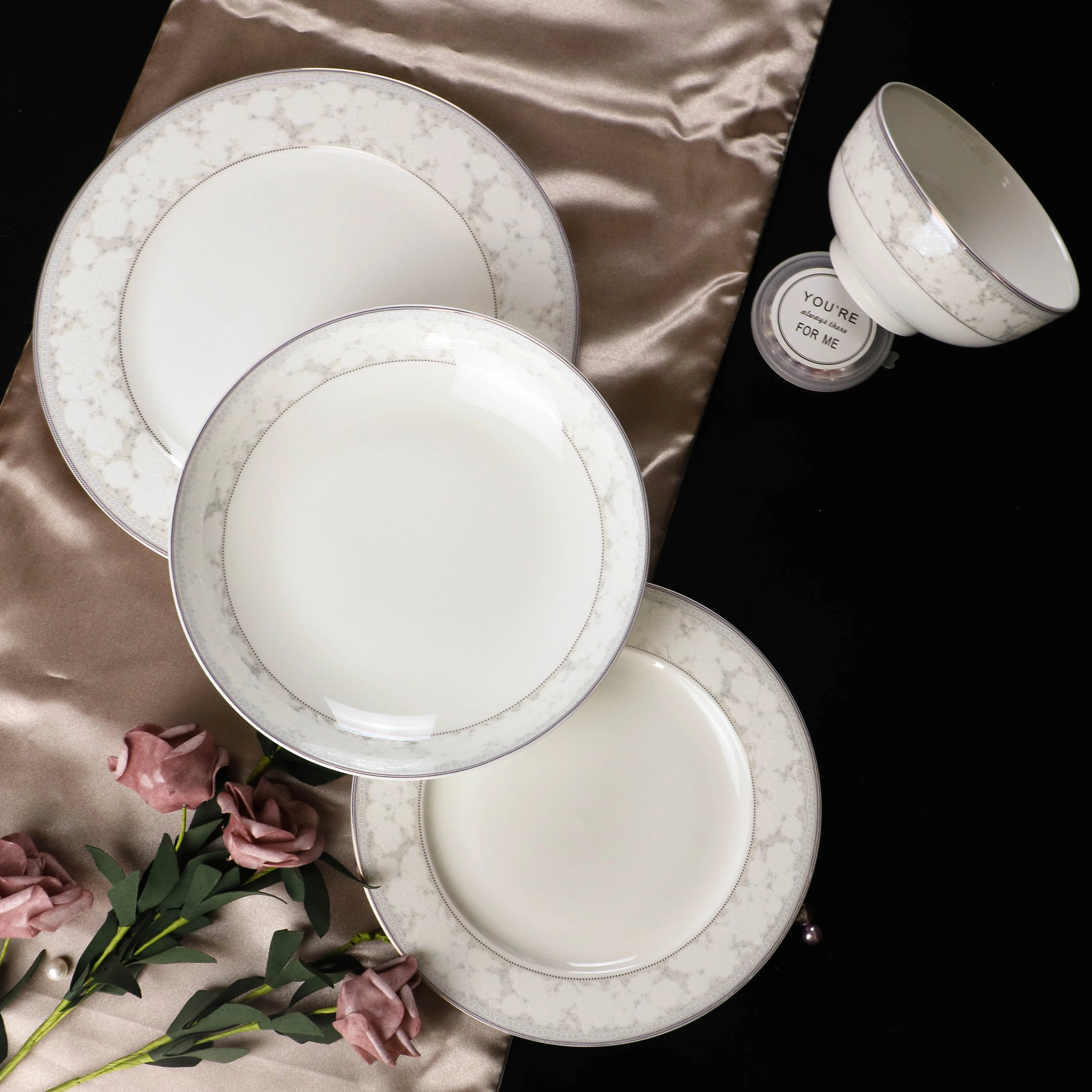 24pcs dinner set wholesale 24 kisilik yemek takimi takdinnerware OEM wholesale modern Turkey market store hot