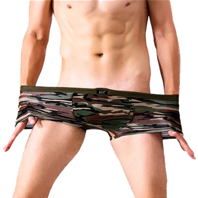 
Premium Soft 4-Pack Modal Material Camouflage Printed Boxer Briefs for Men 