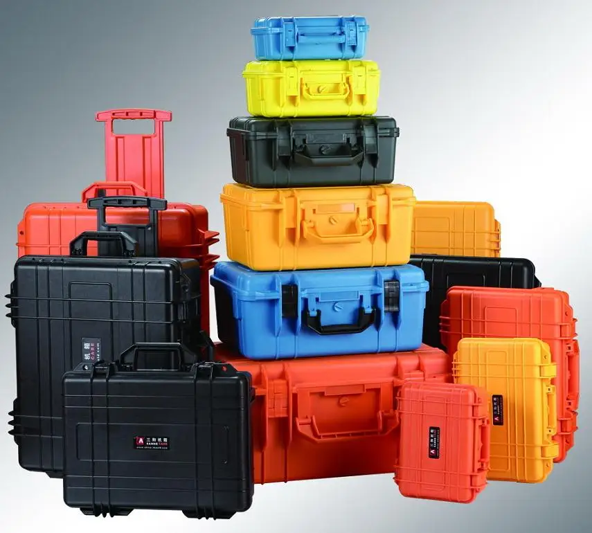 Professional Portable Tool Storage Case Handle Strong Waterproof Shockproof EVA PU Foam Material OEM Supported Plastic Hard Case