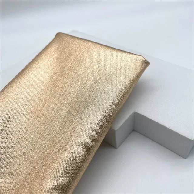gold silver  viscose/nylon bengaline high elastic fabric for pants leggings and dresses