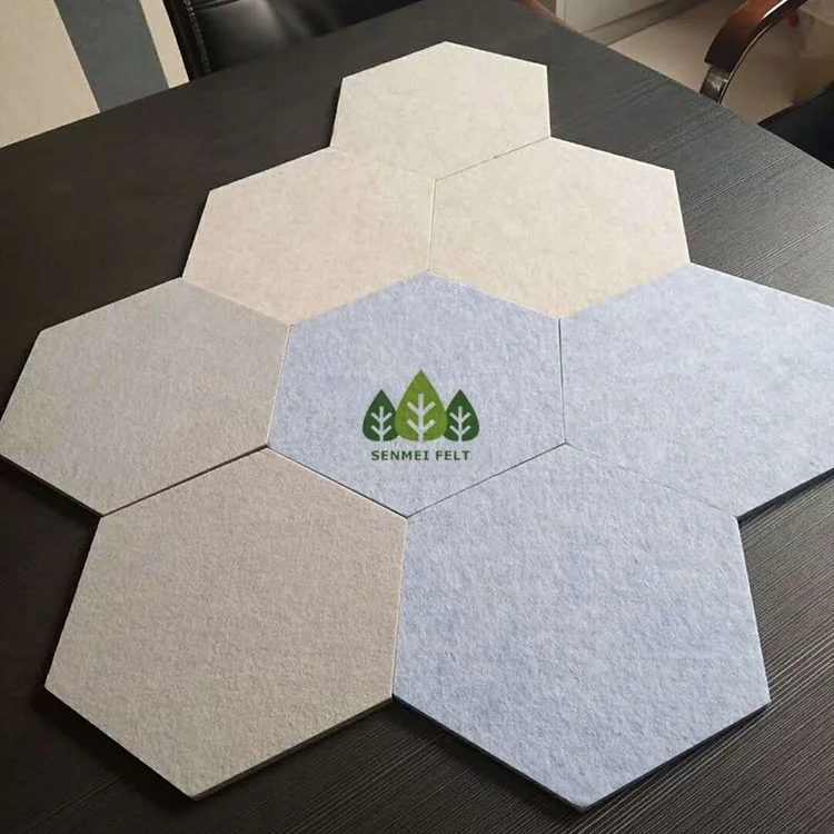 customized size sound acoustic wall panel 1220*2440mm hexagon panel acoustic