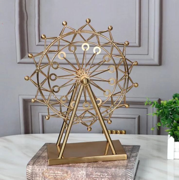 Ferris wheel Ornaments  marble iron crafts home decor luxury table Decoration  decor crafts great gifts Coffee Table Centerpiece
