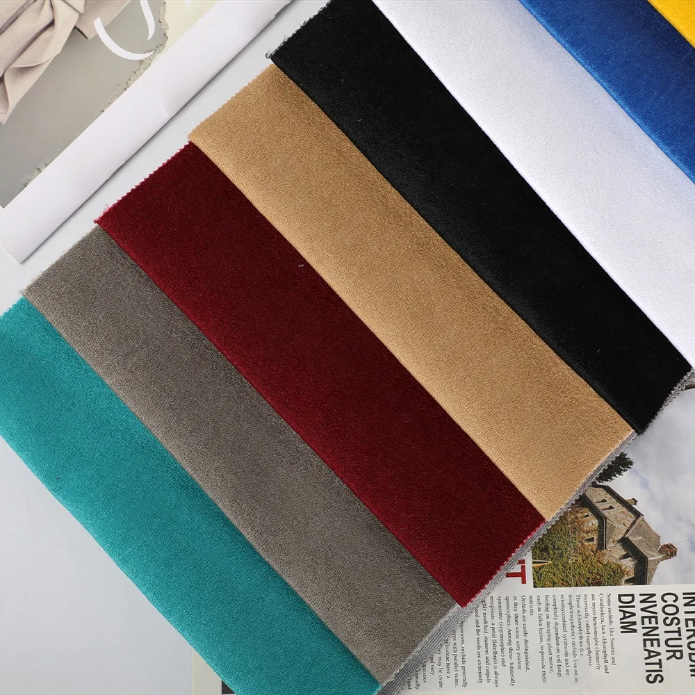Italian Luxury Velvet Fabric Sofa Super Soft Knitted Sofa Cover Price Per Meter Velvet Fabric