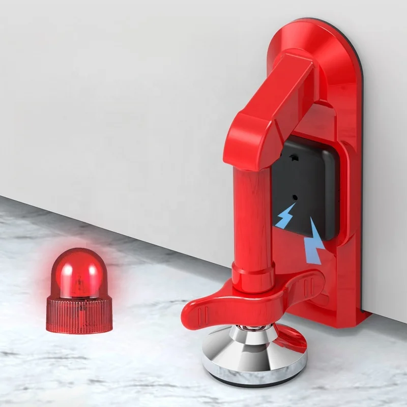 Modern Black Portable Security Door Closer Lock Door Stopper Protection Easy Installation Home Security Device for Travel