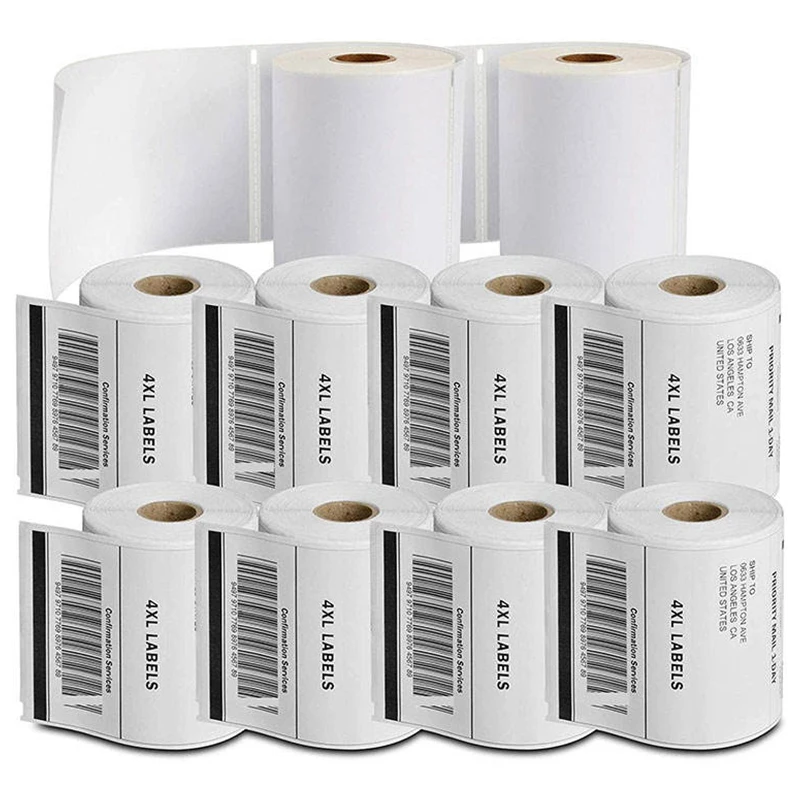 Waterproof oil resistant thermal printing shipping courier labels 4 x 6 label custom wholesale transfer paper labels