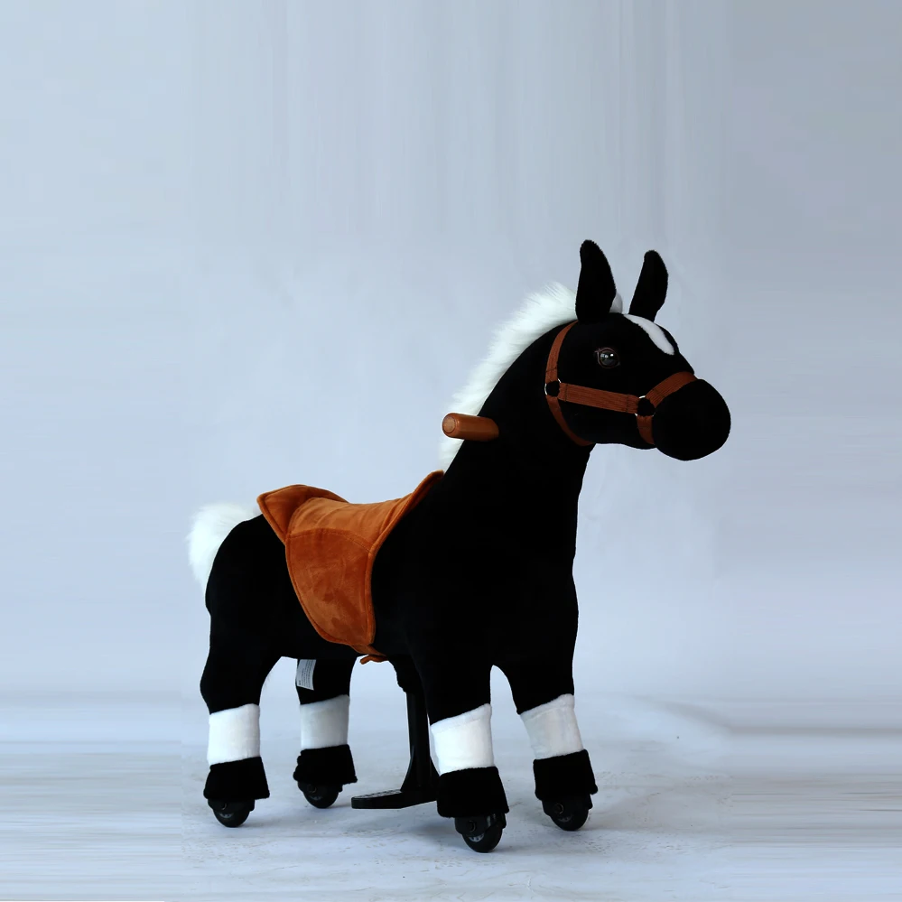 Ride on toy animals, Black horse on wheels ride on toy for mall in different size