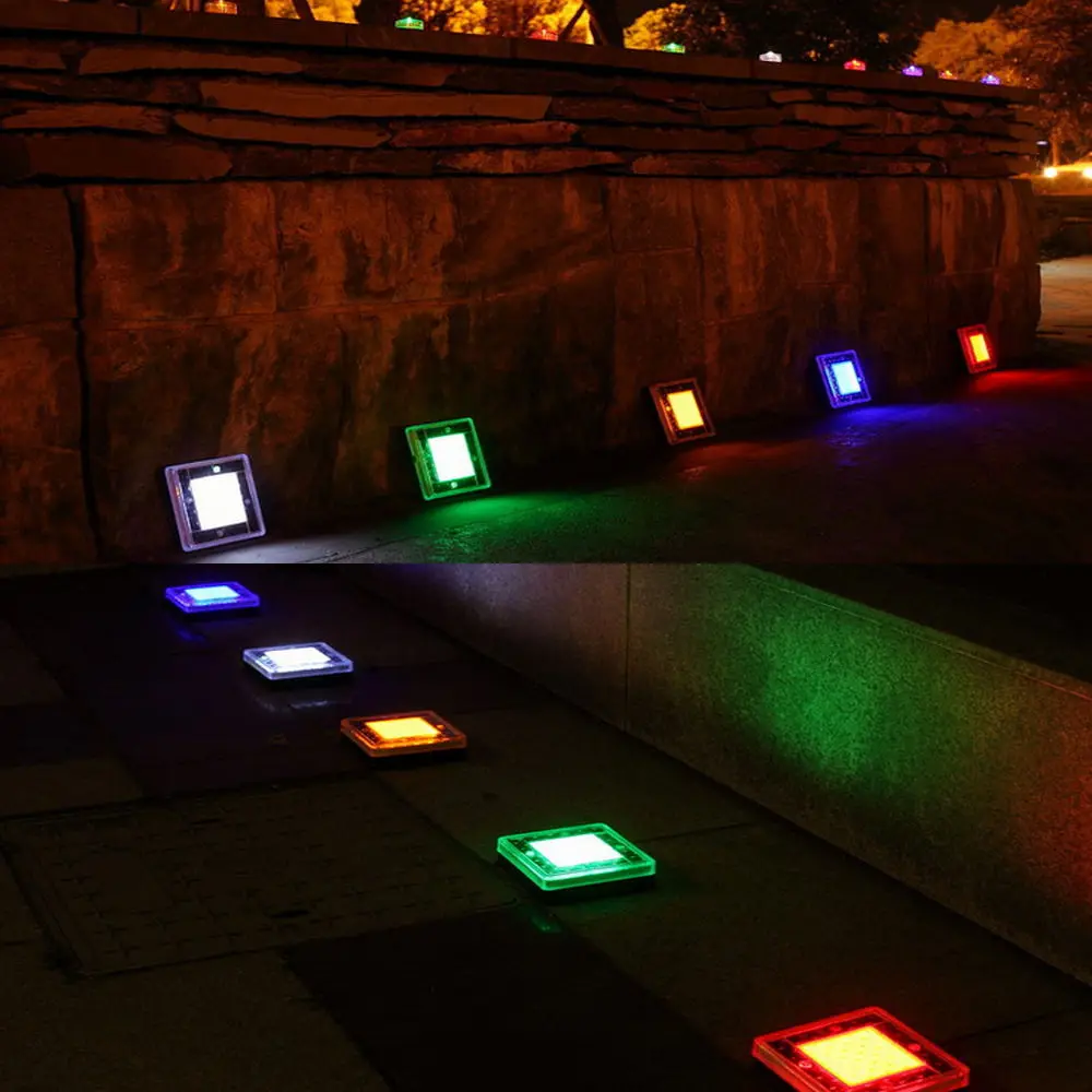 Waterproof IP65  6 LED Garden Landscape Solar Led Brick Lighting Brick Lighting for Pavers Solar LED Ground Light