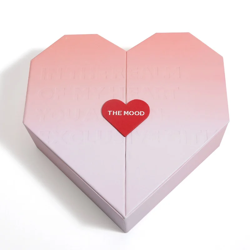 Custom Cardboard Magnetic Packaging Box Wholesale Valentines Day Gift Heart Shaped Gift Box Paper Cosmetic Box