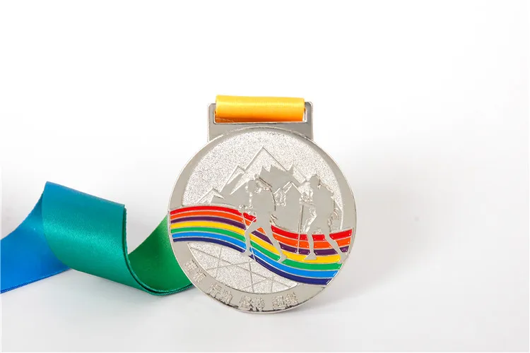 Custom Logo Fashion Design Metal Badminton Soccer Military Medals With Ribbon Sports Medal