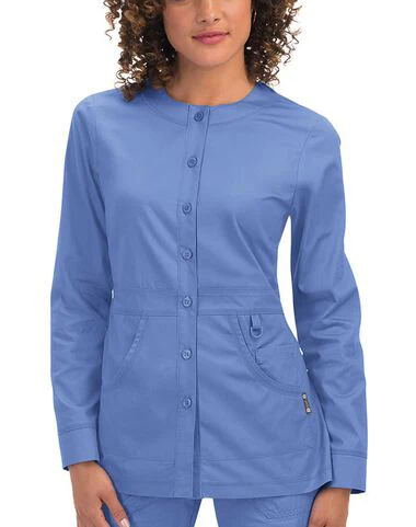 luxury fashion cheap scrubs uniform spandex long sleeve scrub top medical nurse jacket medical scrubs