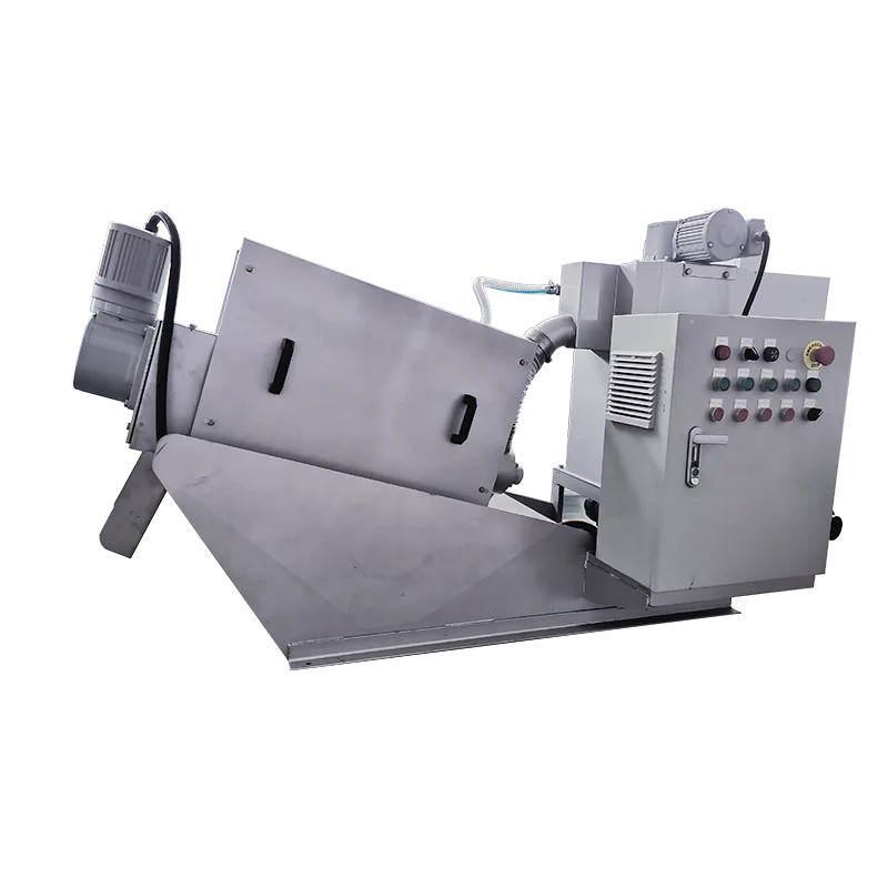 horizontal screw press sludge treatment machine screw type stacked sludge dewatering machine