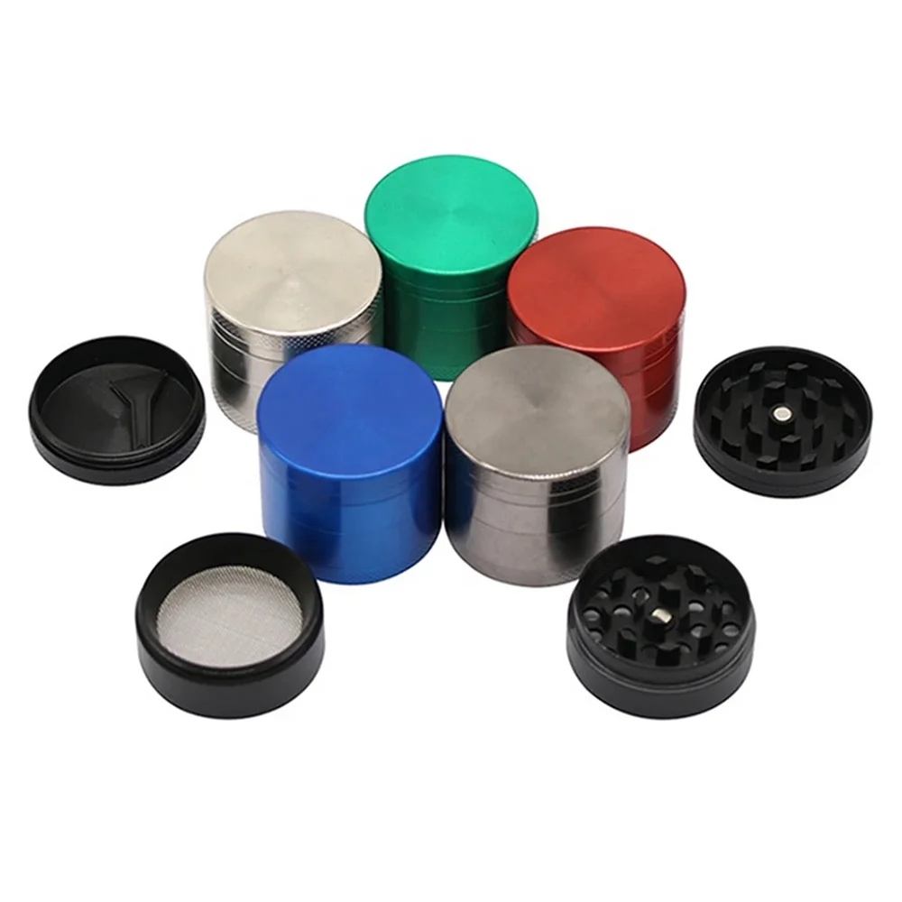 Logo Engraved Metal Herbal Grinder 4 Layers Portable Spice Grinders Rolling Paper Bulk Herb Grinder Wholesale Smoking