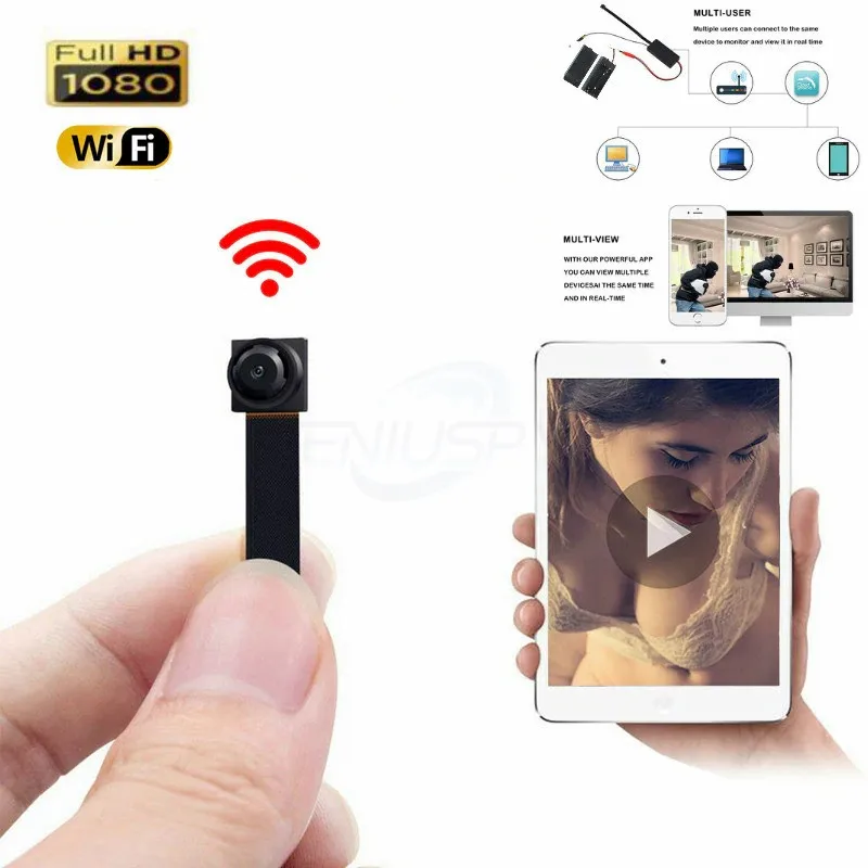 1080P Very Mini WiFi Camera Remote Control 2MP P2P Video Recorder Wireless Wi-Fi Small Camcorder IP Camera Support TF card&Audio