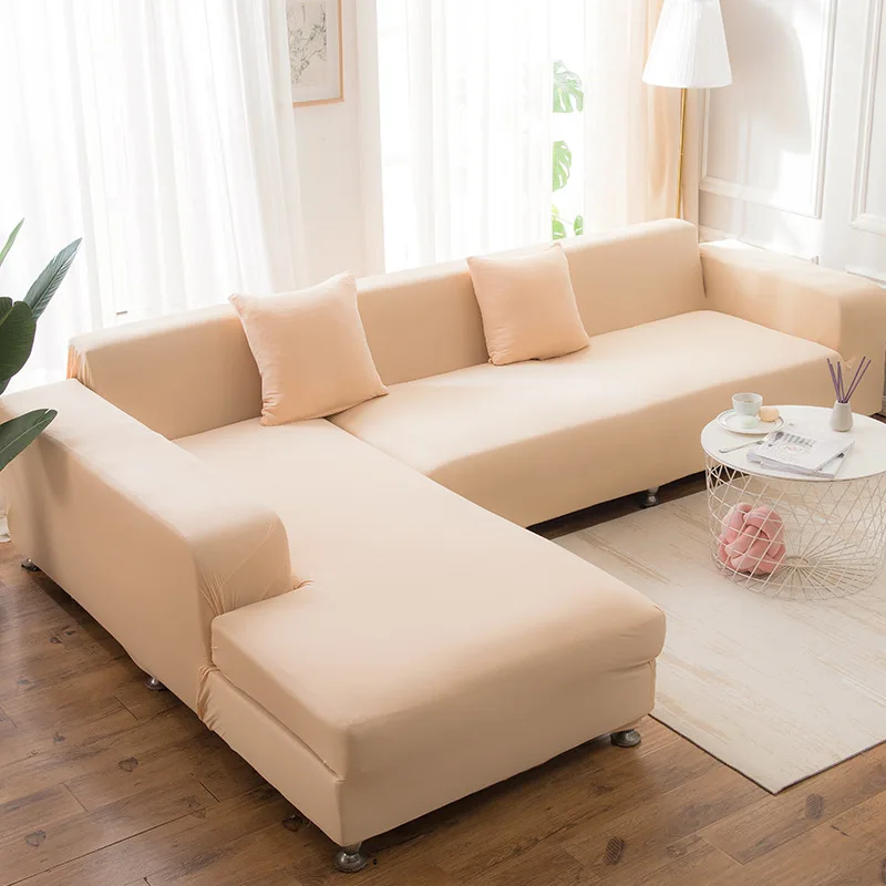 Sectional Stretchable Plain Sofa Cover Slipcover Corner Couch Cover Elastic Fabric Stretch Furniture Cover Wholesale