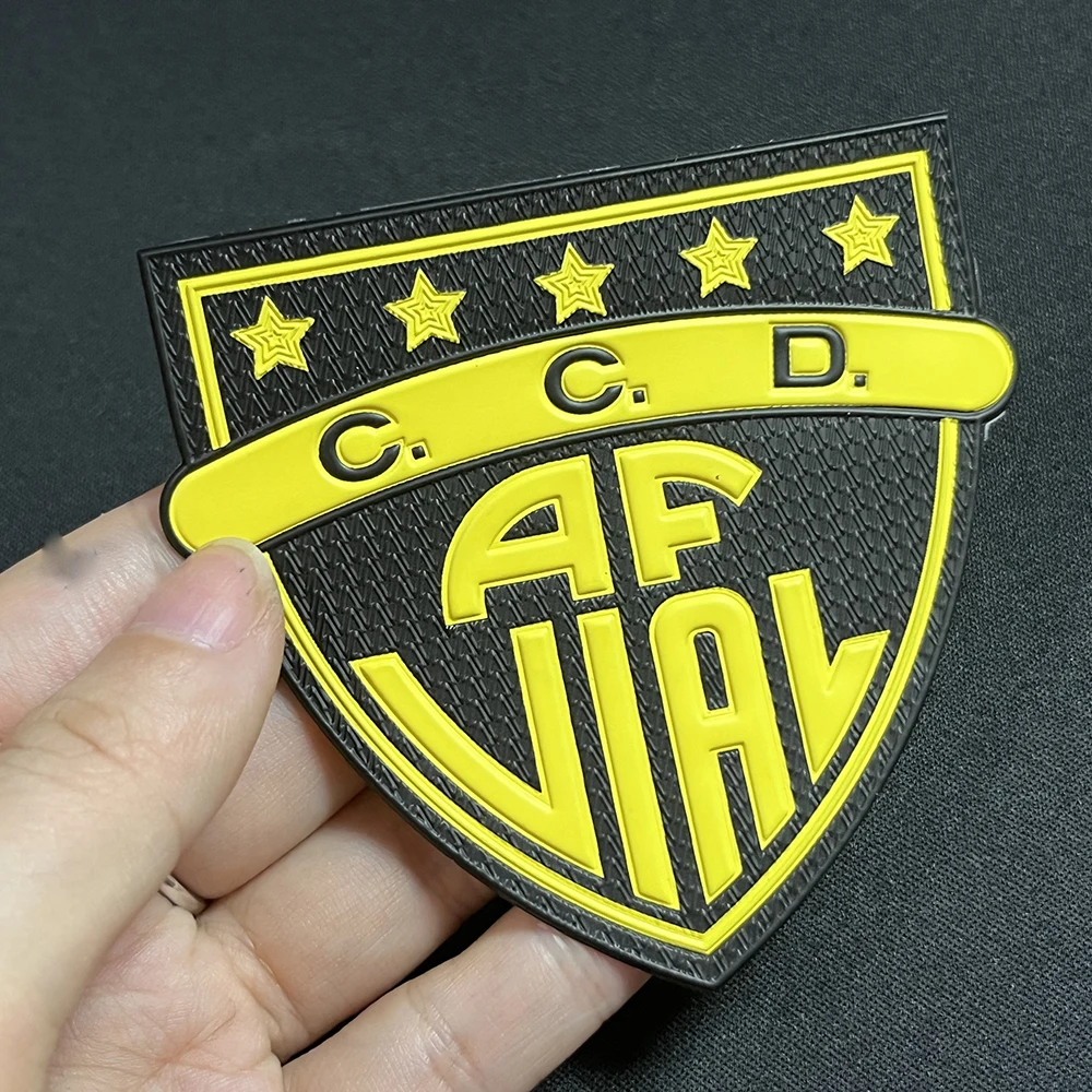 High Quality Custom Sport Rubber Badge Flag Design 3D Embossed Heat Press Transfer Logo TPU Patches for Clothing