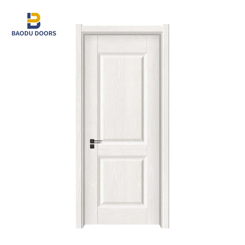 BOWDEU DOORS WPC Door Panel for houses interior Waterproof fireproof ABS/PVC/WPC door skin china door manufacture