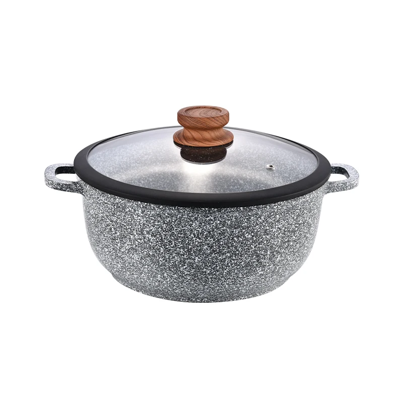 10Pcs Die Cast Aluminum Non Stick Marble Coated Cookware Sets