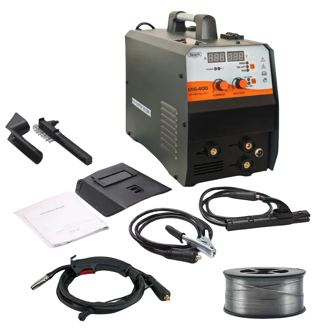 220V High power IGBT GASLESS FLUX WIRE MIG soldador steel Welder multifunctional welding machine