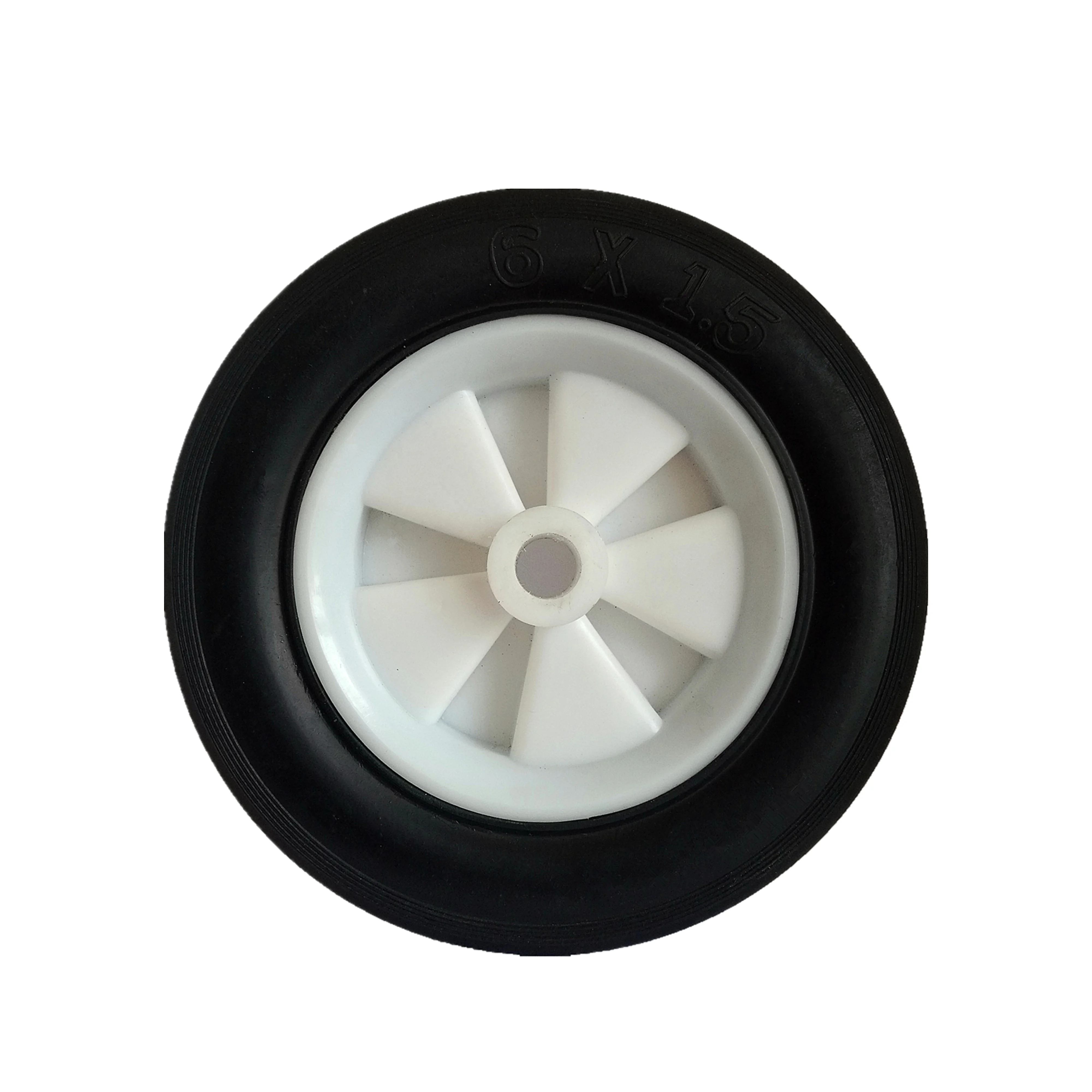 Маленькое 6-дюймовое прочное резиновое колесо для гриля барбекю, ручной тележки, румпеля, мини-румпеля