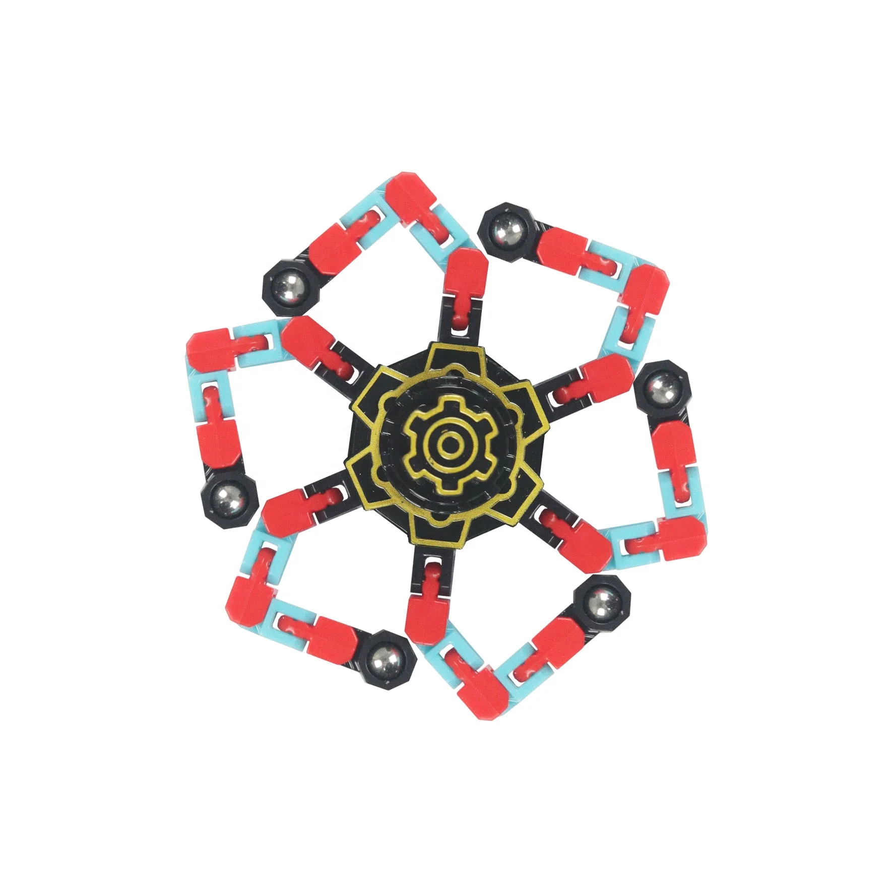 Anti Stress Relief Transformable DIY Hand Fingertip Fidget Mechanical Gyro Chain Deformation Robot Spinner Fidget Spinner Toy