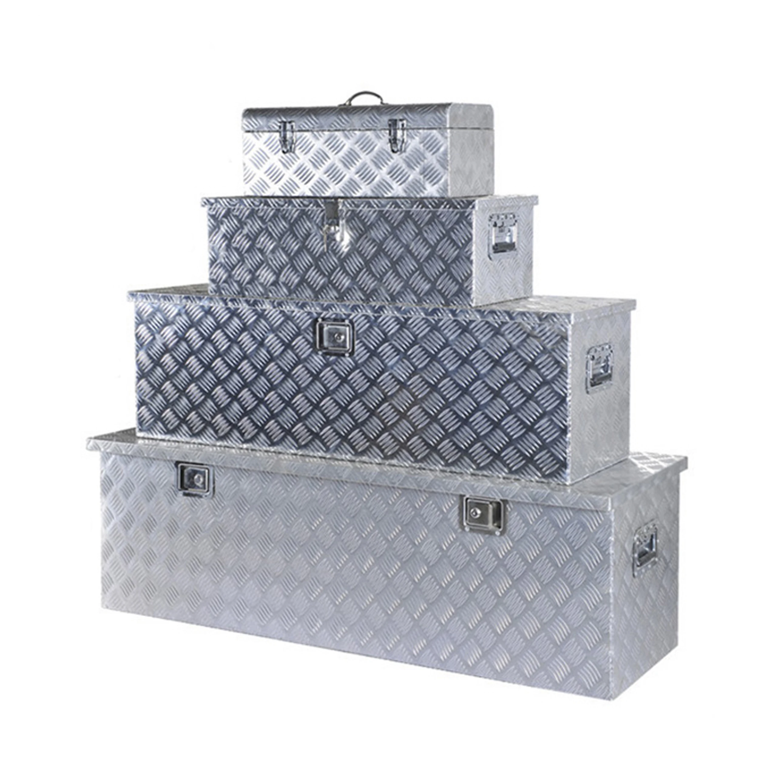 80*16 *24 Inch Aluminum Atv Rear Cargo Storage Trunk Box Camper Tool Box Pickup Truck Bed ATV Trailer Storage Custom Request