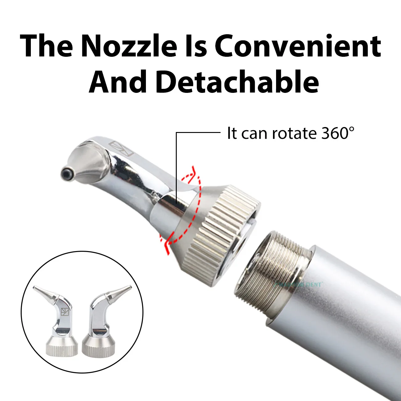 Dental Equipments Connect Pipe Nozzle 2/4 Holes Alumina Sandblasting Gun handpiece Polisher sandblaster