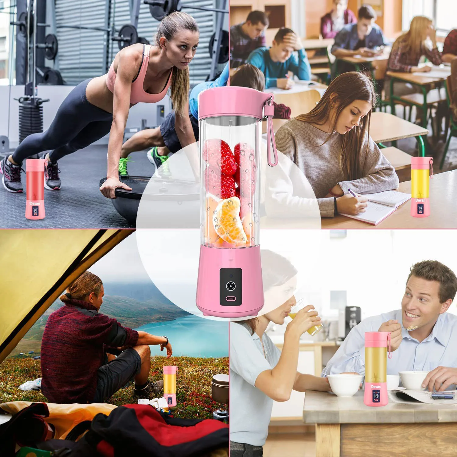 USB Rechargeable Portable Blender Smoothies Personal Fresh Blender Mini Shakes Juicer Cup