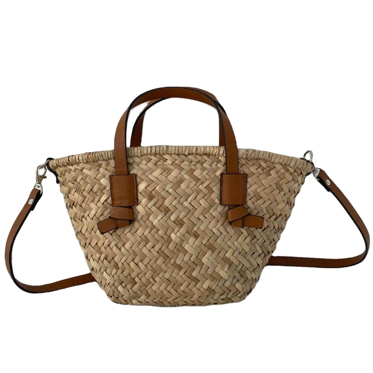 summer braided  tote bag  straw shoulder bag women seaside beach bag