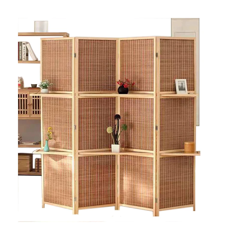 Bamboo partition wall interior decoration room divider door rattan room divider (1600325275005)