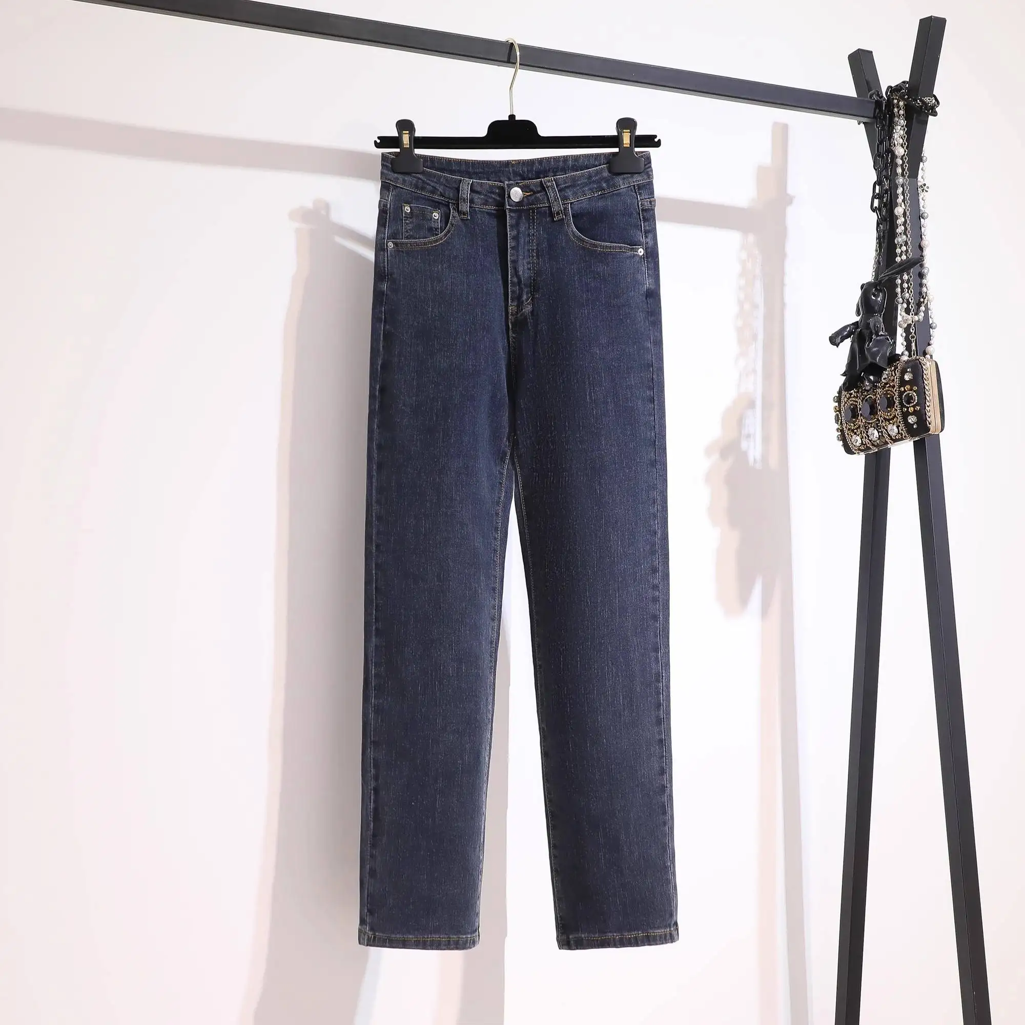 Buy Cheapest Custom European Fashion Female Denim Pants Women High Waist Skinny Jeans Best Price