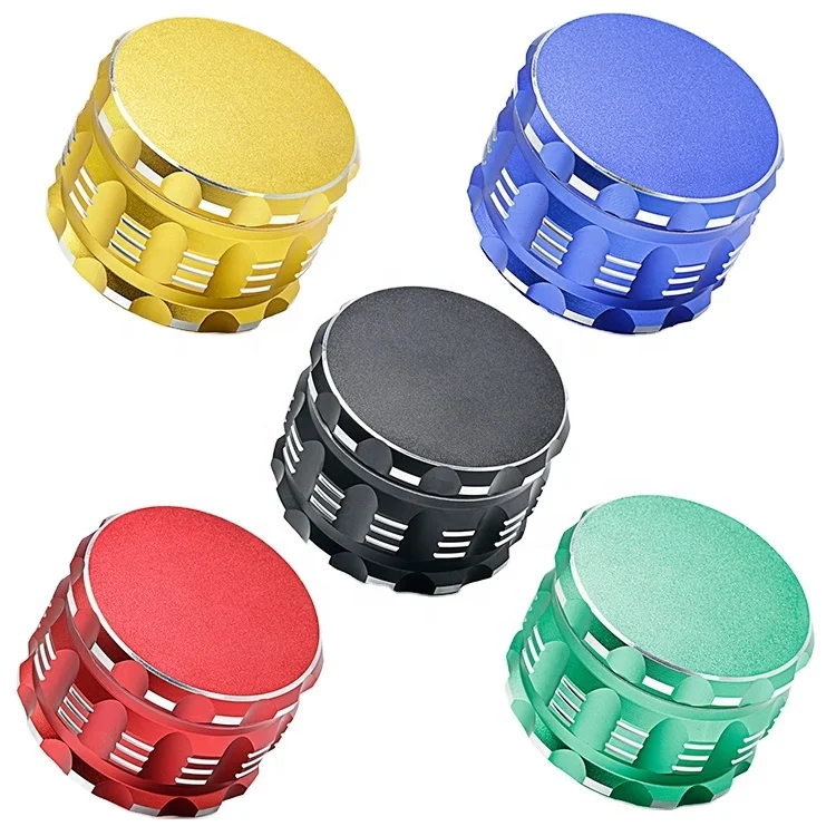 Измельчитель для табака, специй, трав, 4 слоя, алюминиевый сплав, диаметр 63 мм, 75 мм, 100 мм