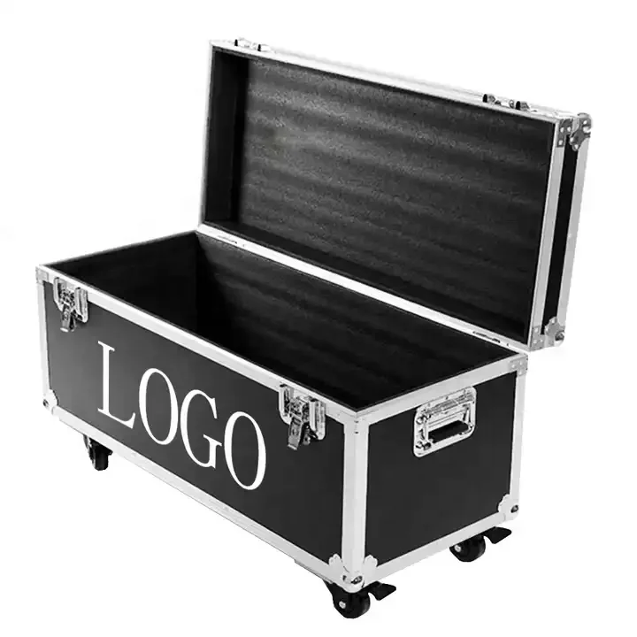 OEM Dimension Large Equipment Carrying Aluminum Road Case with Wheels Flight Case for LIne array speaker and subwoofer