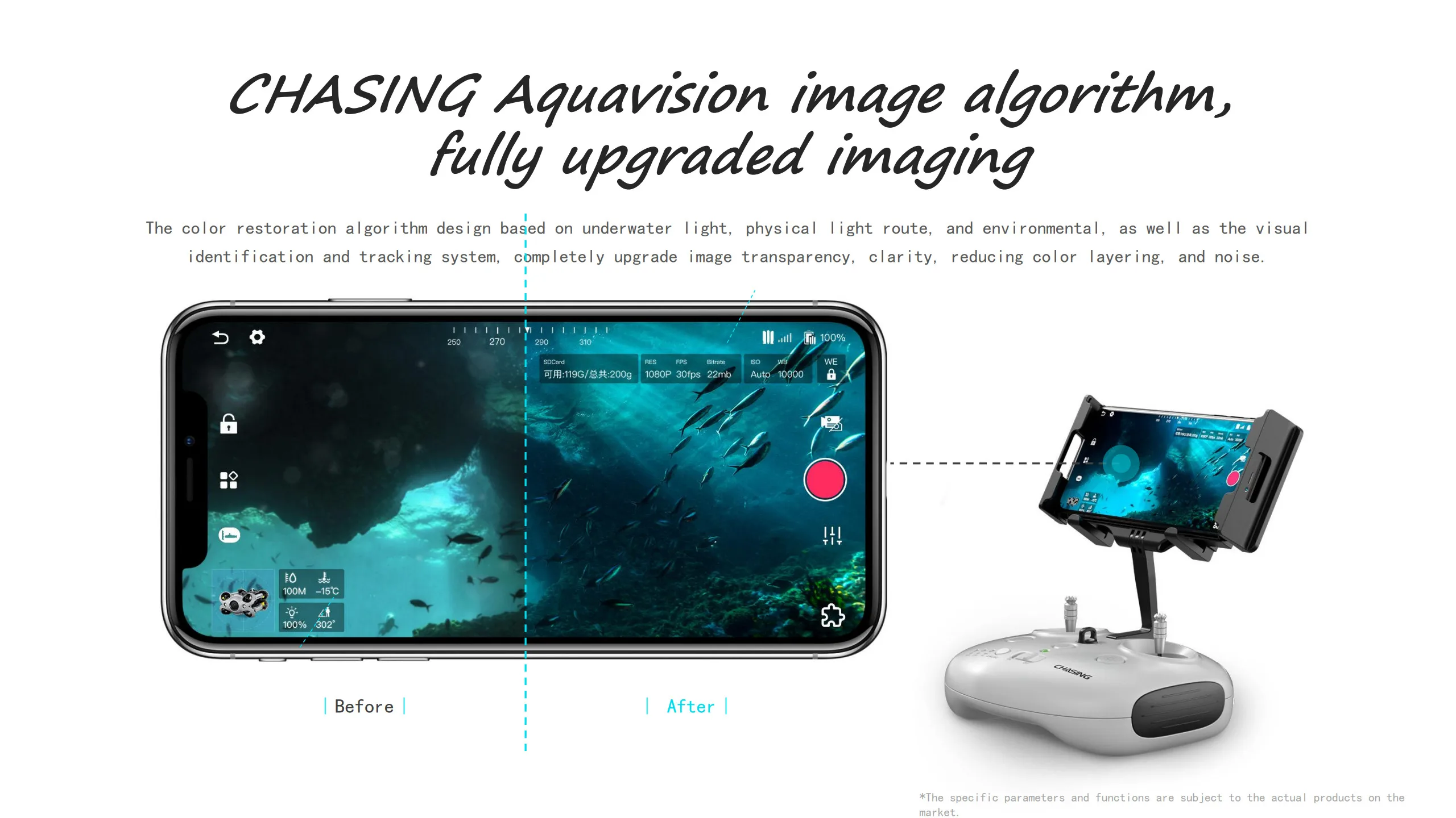 CAMORO Chasing M2 S 200m 4K Advanced Underwater Drone ROV Robot With Cameras for professional user Underwater Camera