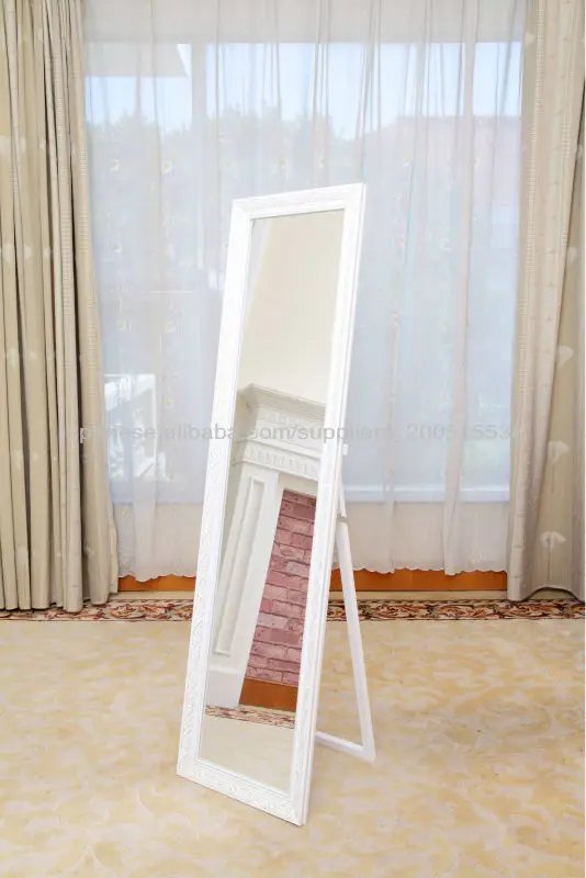 Floral PS frame full length mirror for home decoration Leaning Against Wall Decor Mirror without LED Mirror