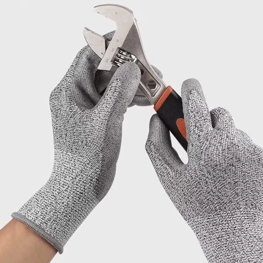 Anticut HPPE Glass Handling Proof PU Coated Anti Cut Gloves Level 5 Cut Resistant Glove Work Safety Anti-cut Gloves Construction