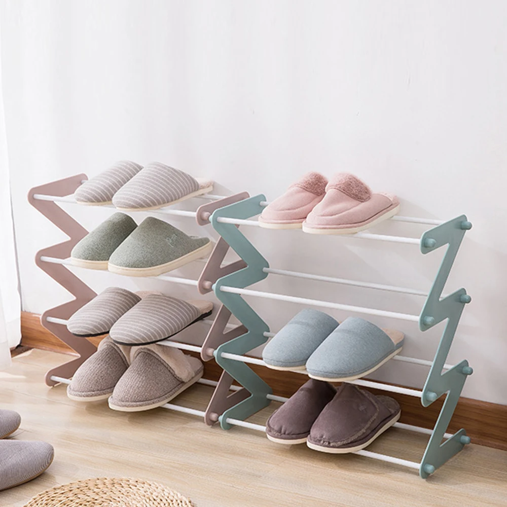 Household simple assembled Z-type shoe rack