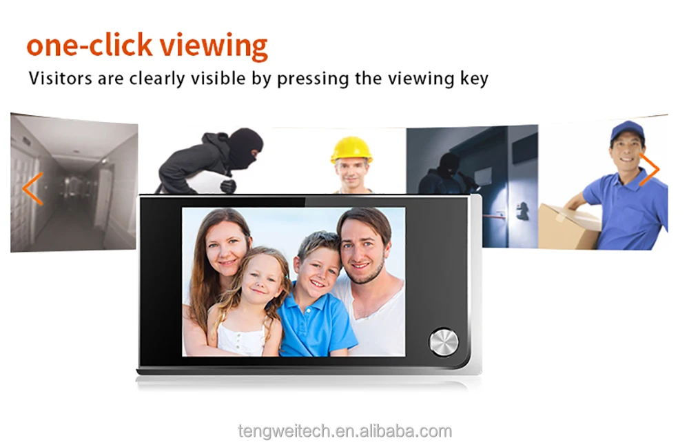 
3.5 inch Peephole Video door viewer 2MP Camera Door Peephole Camera Door Hole Viewer for Outdoor Security 