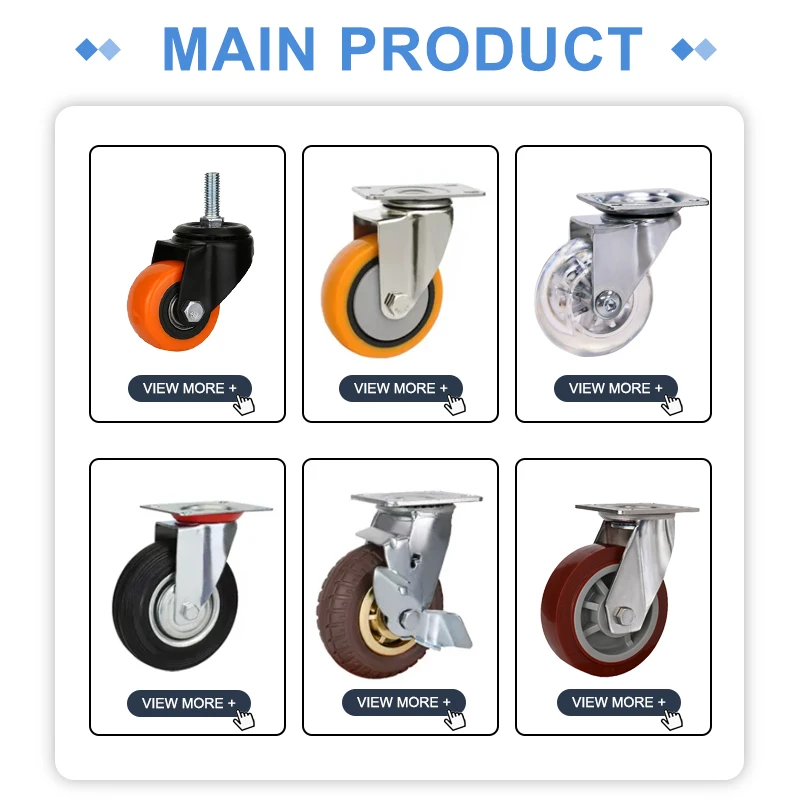 Polyurethane steering wheels Heavy duty aluminum core directional casters Flatbed cart with brakes Casters universal wheels