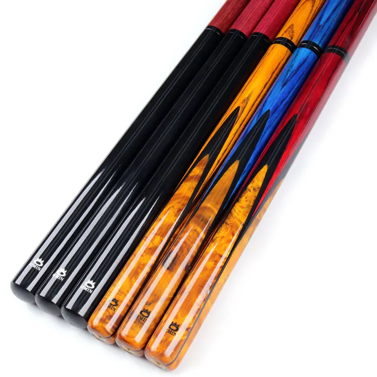 High Quality Handmade Custom Snooker 3 / 4 Jointed Ebony Solid Wood Cue