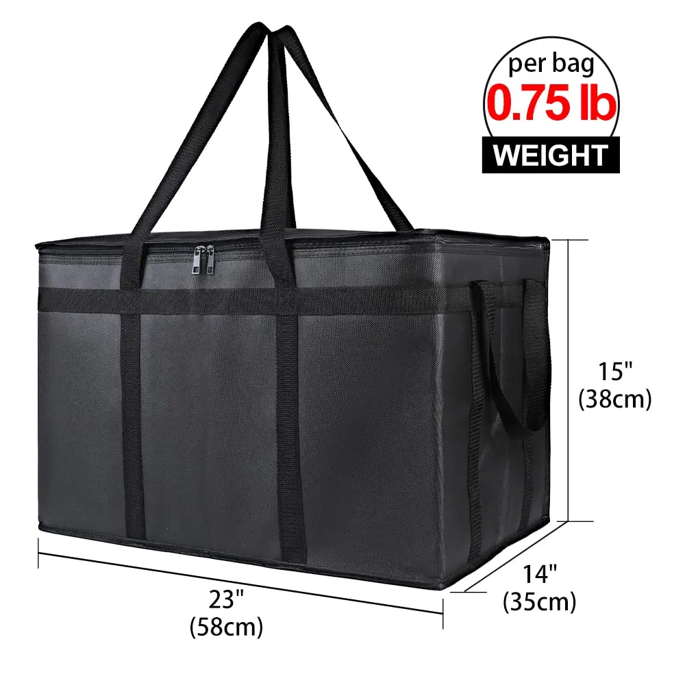 Commercial Large Capacity Reusable Warming Bag Catering Cooler Bag Insulated Pizza Food Delivery Bag