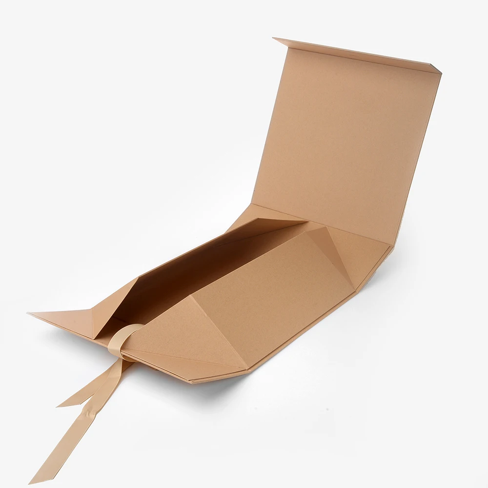 
Custom Big Dress Clothing Recycle Cardboard Folding Kraft Paper Logo Gift Box With Magnetic Closure Lid 