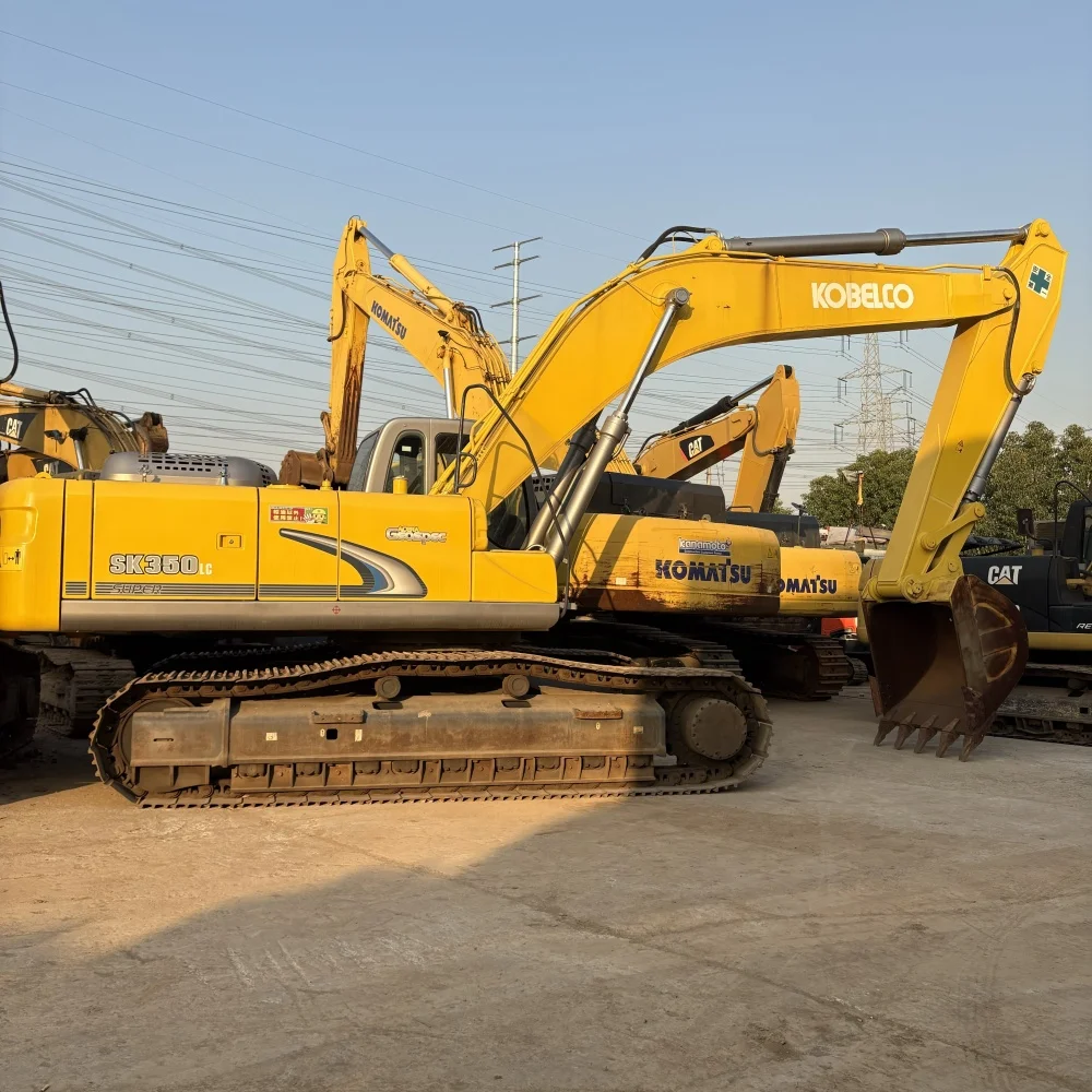 For sale: high-quality used 35-ton Kobelco SK350LC crawler excavator, powerful and reliable, from Japan.